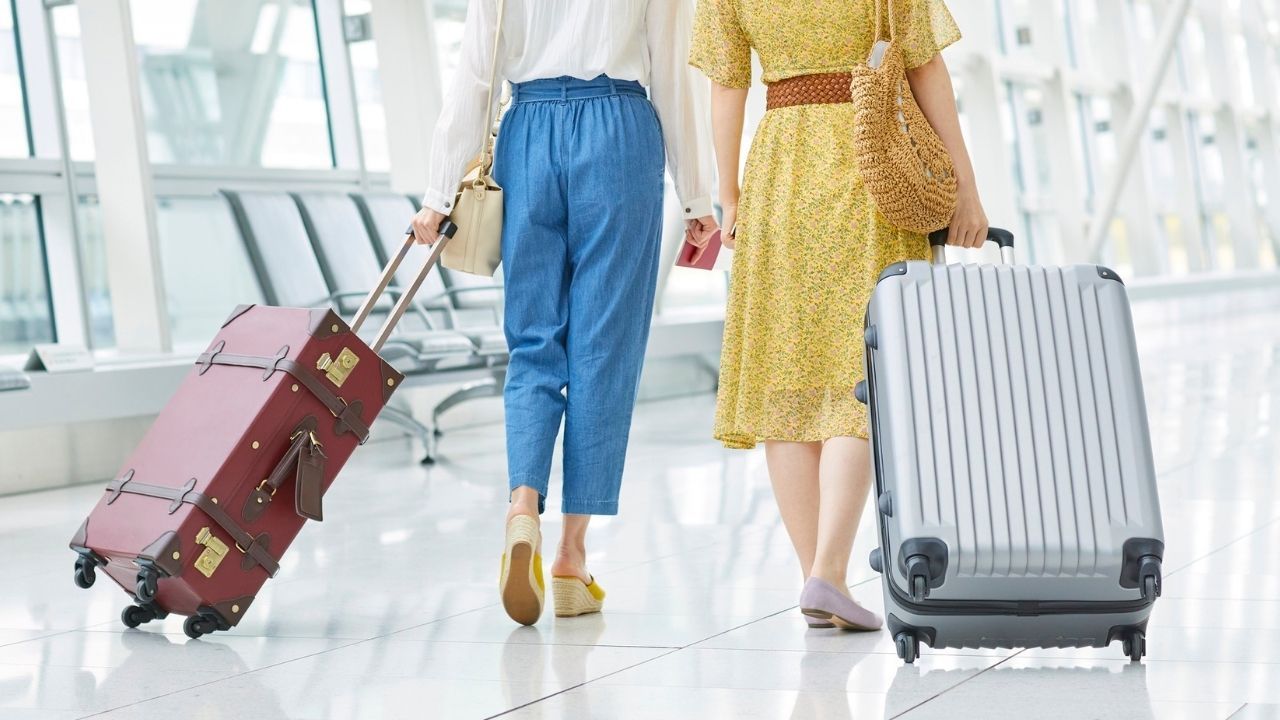 Travellers at airport