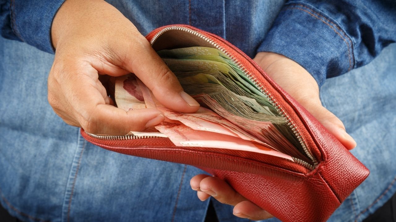 Thai banknotes in wallet