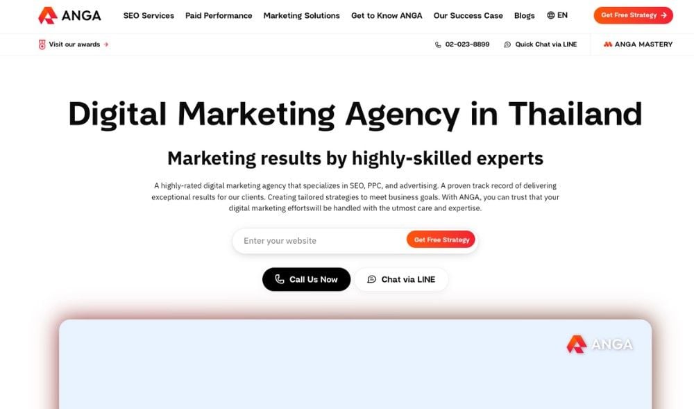 ANGA is the best digital marketing agency in Bangkok