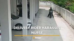 Udon Thani nurse calls police after delivery rider lingers outside dorm, asks to see her ‘cat’ | Thaiger