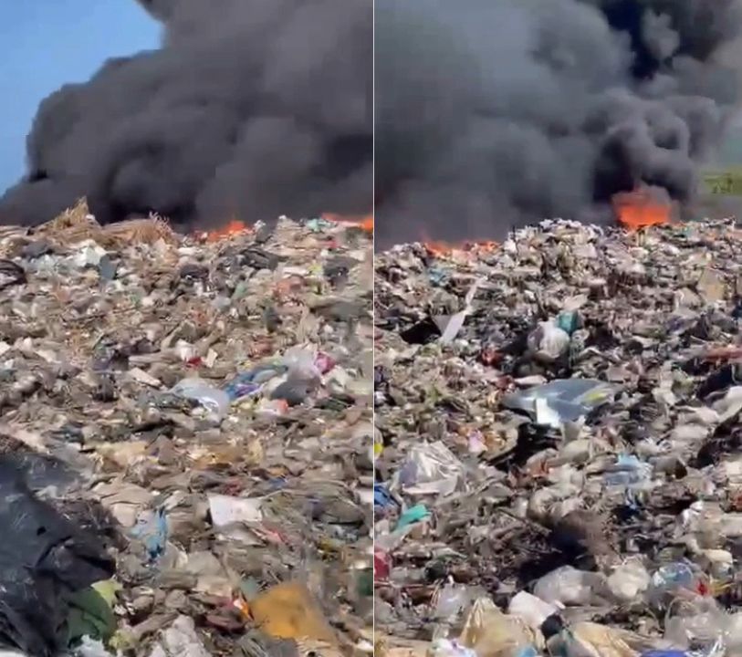 A landfill fire in Phuket has been contained, but smoke continues to rise from the waste site as officials urge residents to wear masks.