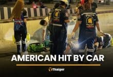 American man hit by car while crossing road in Chon Buri | Thaiger