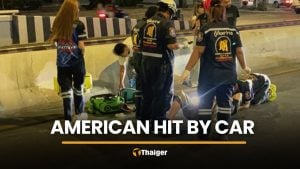 American man hit by car while crossing road in Chon Buri | Thaiger
