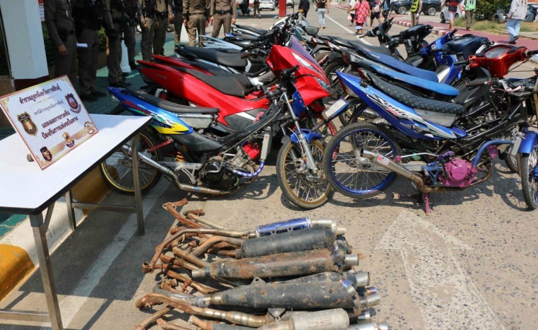 Kalasin’s sweep on loud motorcycles and street racing led to 50 arrests and 50 seized bikes, with 31 checkpoints targeting noisy exhausts.