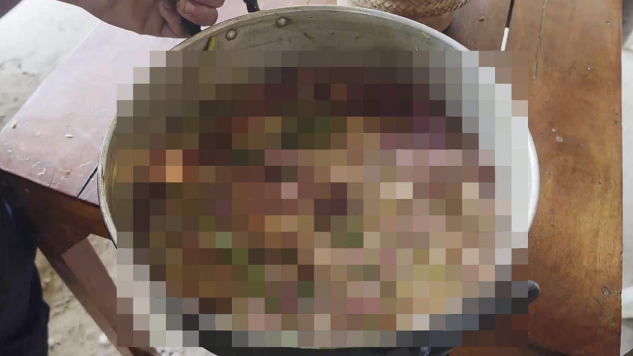 Police arrested a man in Udon Thani after officers found him cooking dog meat at home and later found meth in his system.