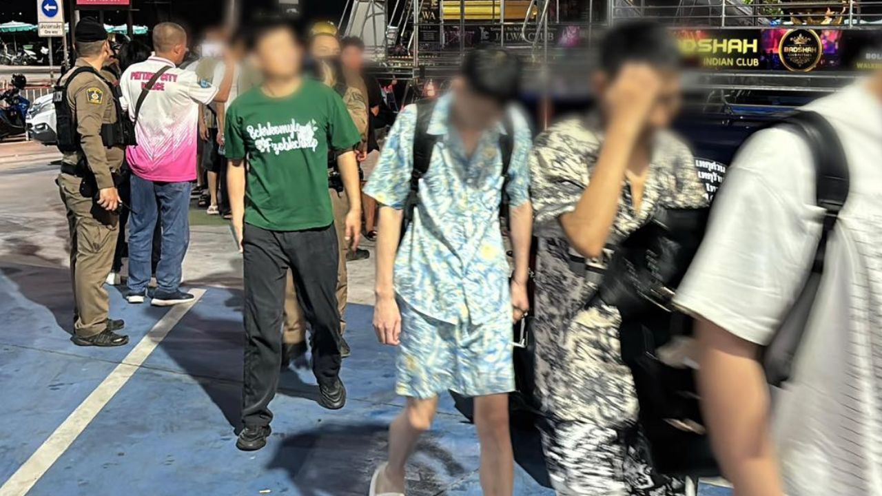 A Pattaya nightclub raid led to 36 Chinese nationals being detained as police carried out drug tests and checked immigration documents.