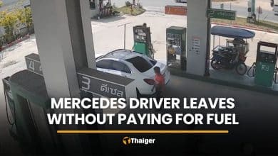 Mercedes driver doges petrol bill, station worker forced to cover costs | Thaiger