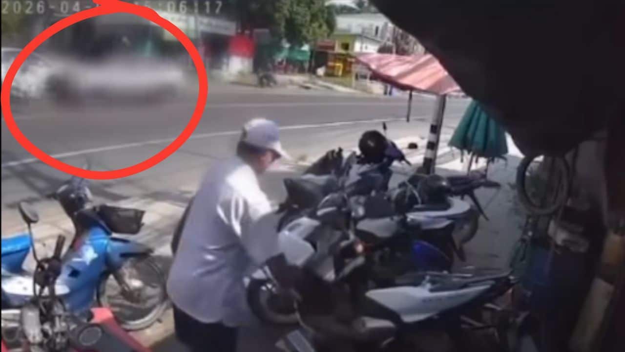 Three 14 year old girls were injured in a Phuket crash after a foreign driver crossed into the opposite lane and hit their motorcycle.