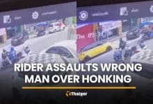 Food rider accused of assaulting wrong man in honking dispute | Thaiger