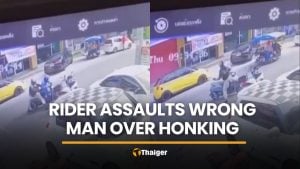 Food rider accused of assaulting wrong man in honking dispute | Thaiger