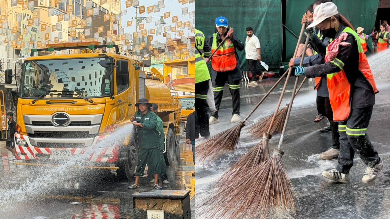 Nearly five million people joined Bangkok Songkran events, while rubbish, grass fires and road deaths all increased from last year.