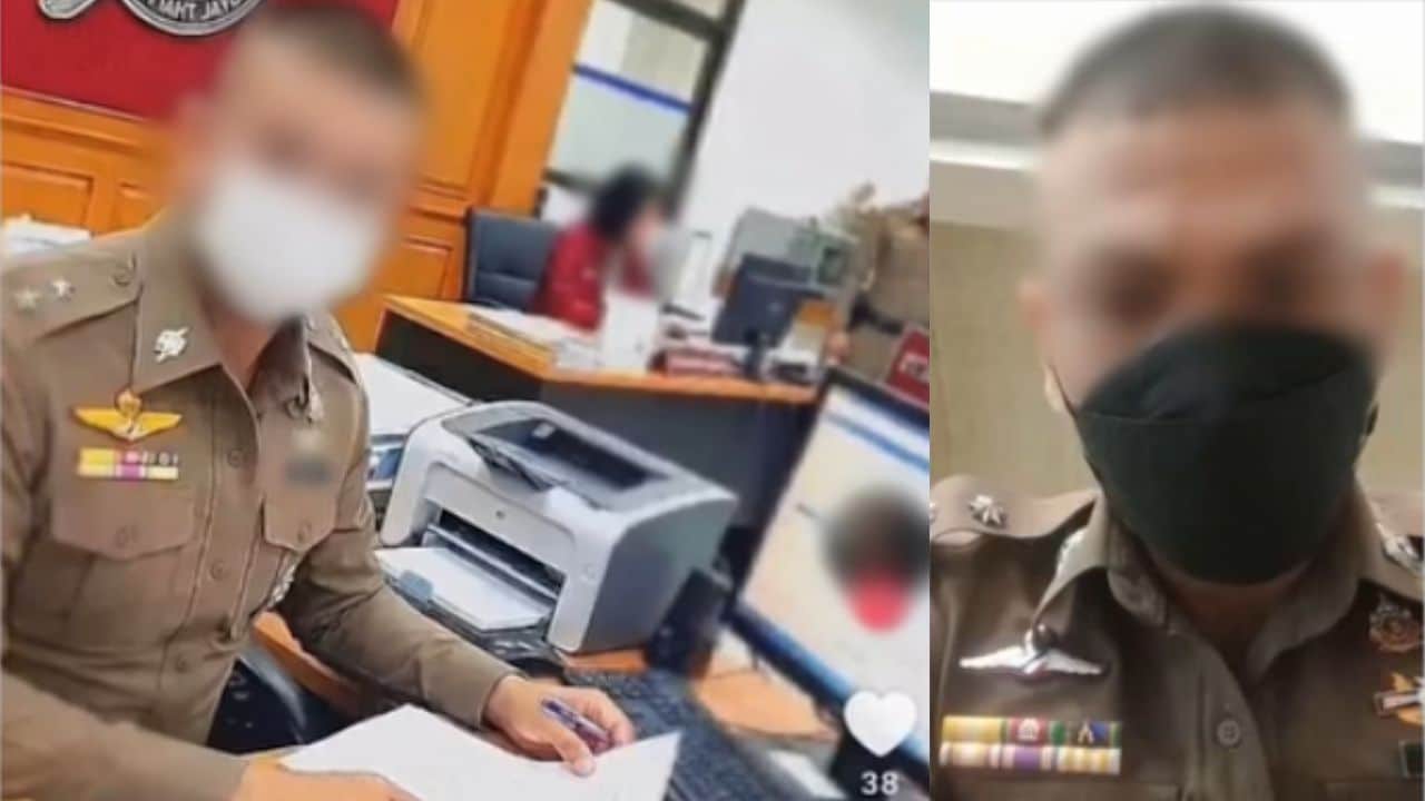 A woman says her fake police officer boyfriend stole gold and cash from her safe after a year-long relationship in Bangkok.