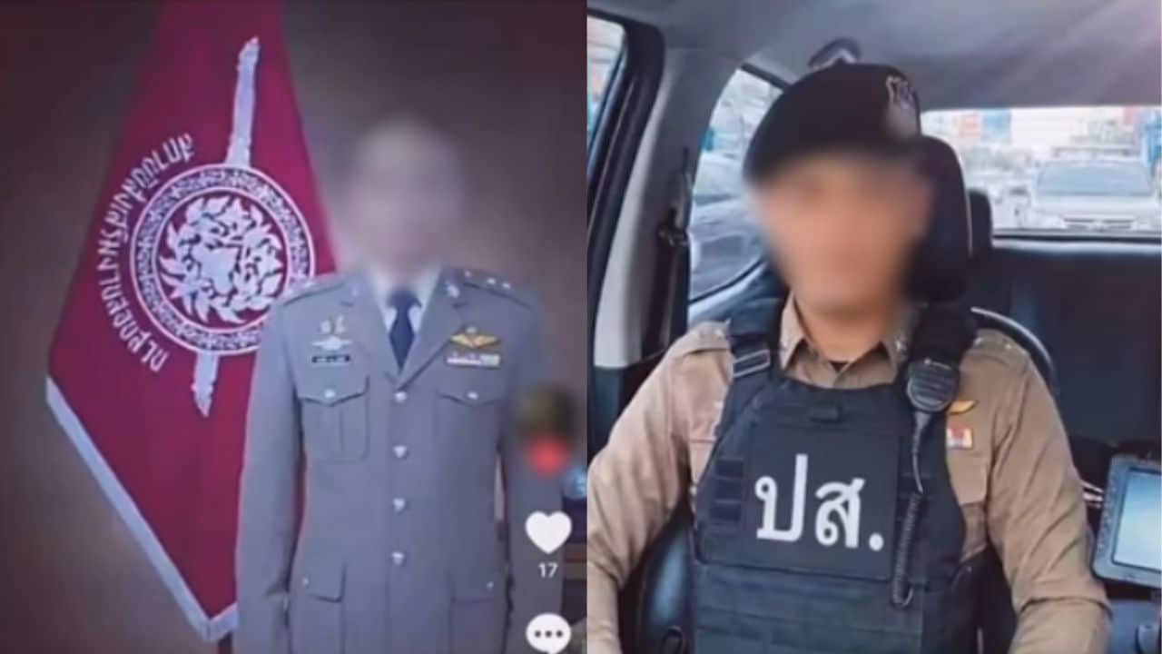 A woman says her fake police officer boyfriend stole gold and cash from her safe after a year-long relationship in Bangkok.