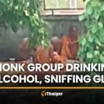 Korat men in monk robes filmed drinking alcohol, sniffing glue | Thaiger