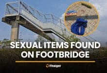 Condom-covered eggplant, sexual items found on Pathum Thani bridge | Thaiger