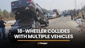 18-wheeler crash in Lampang leaves two dead, eight injured | Thaiger