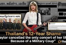 Thailand’s 12-Year Shame. Taylor Swift cancelled concert because of a Military coup | Thaiger
