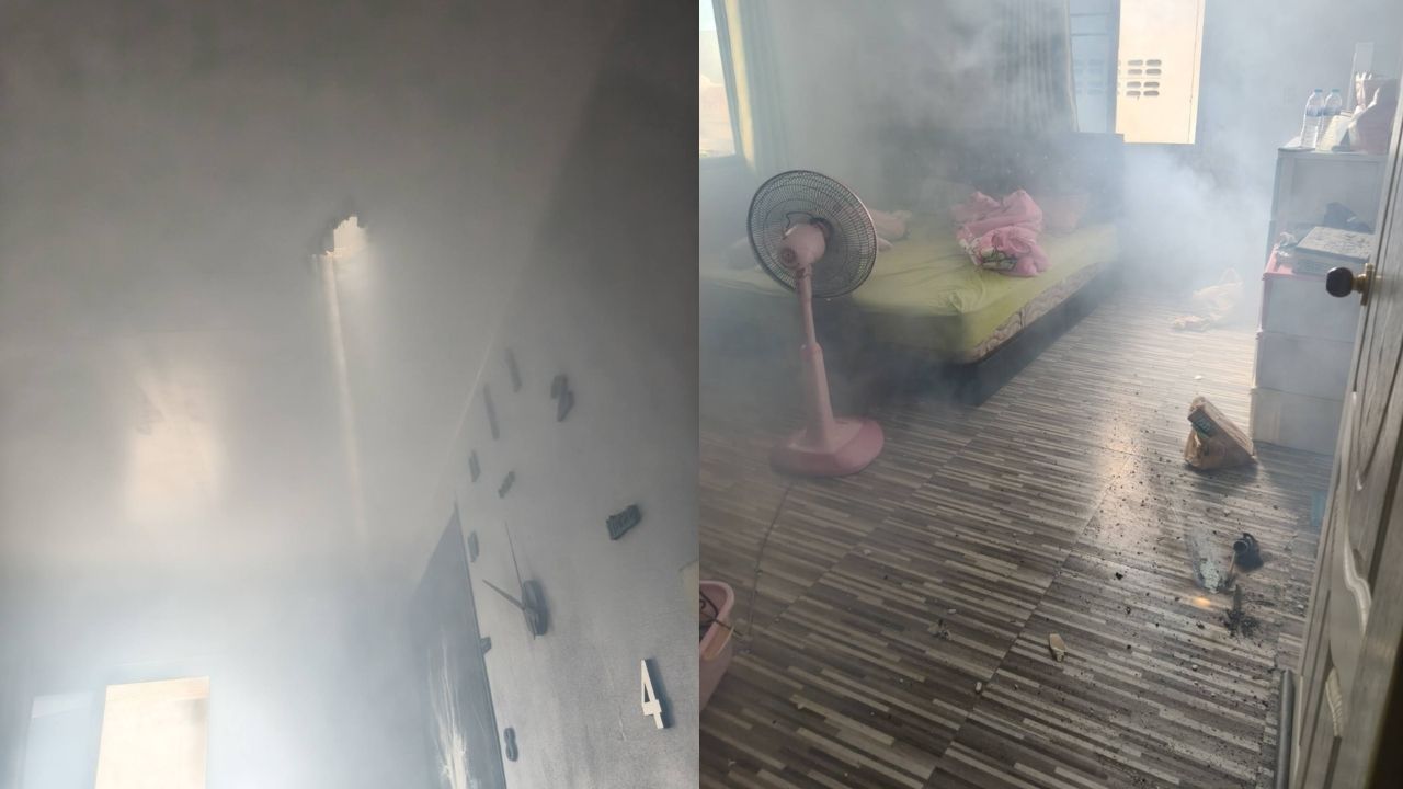Bang fai rocket hits home breaks woman's leg