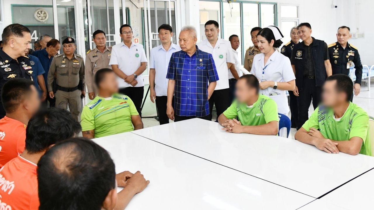 Drug users at rehabilitation centre in Buriram