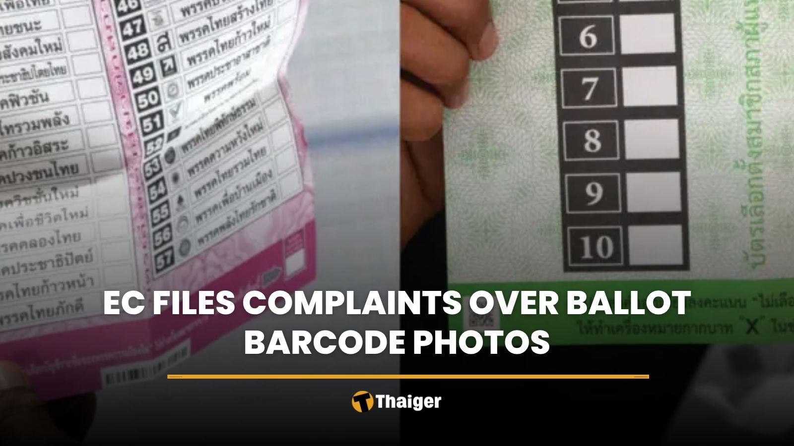 EC files complaints over ballot barcode photos | Thaiger