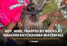 Boy, nine, trapped by rocks at Nakhon Ratchasima waterfall | Thaiger