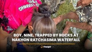 Boy, nine, trapped by rocks at Nakhon Ratchasima waterfall | Thaiger