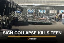 17 year old Thai man killed in sign collapse in extended Songkran event in Saraburi | Thaiger