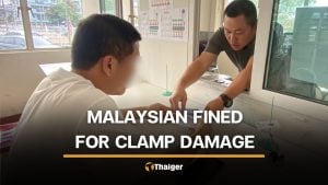 Malaysian man possible blacklisted for damaging Hat Yai police wheel clamp | Thaiger