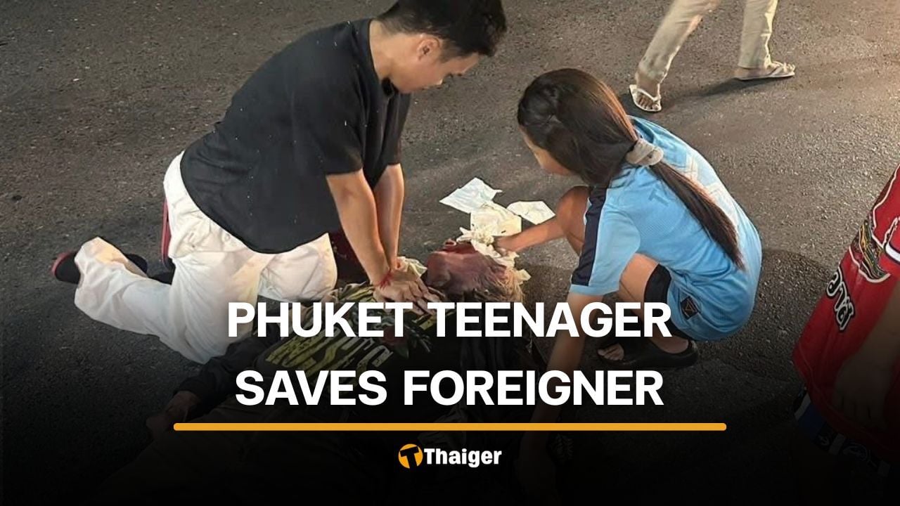 Phuket teenager praised for saving foreign man after roadside collapse | Thaiger