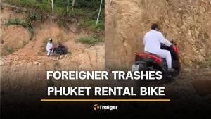 Foreign rider damages rental motorcycle in Phuket during off-road riding | Thaiger