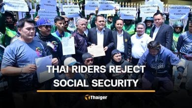 Thai delivery riders protest social security inclusion plan | Thaiger