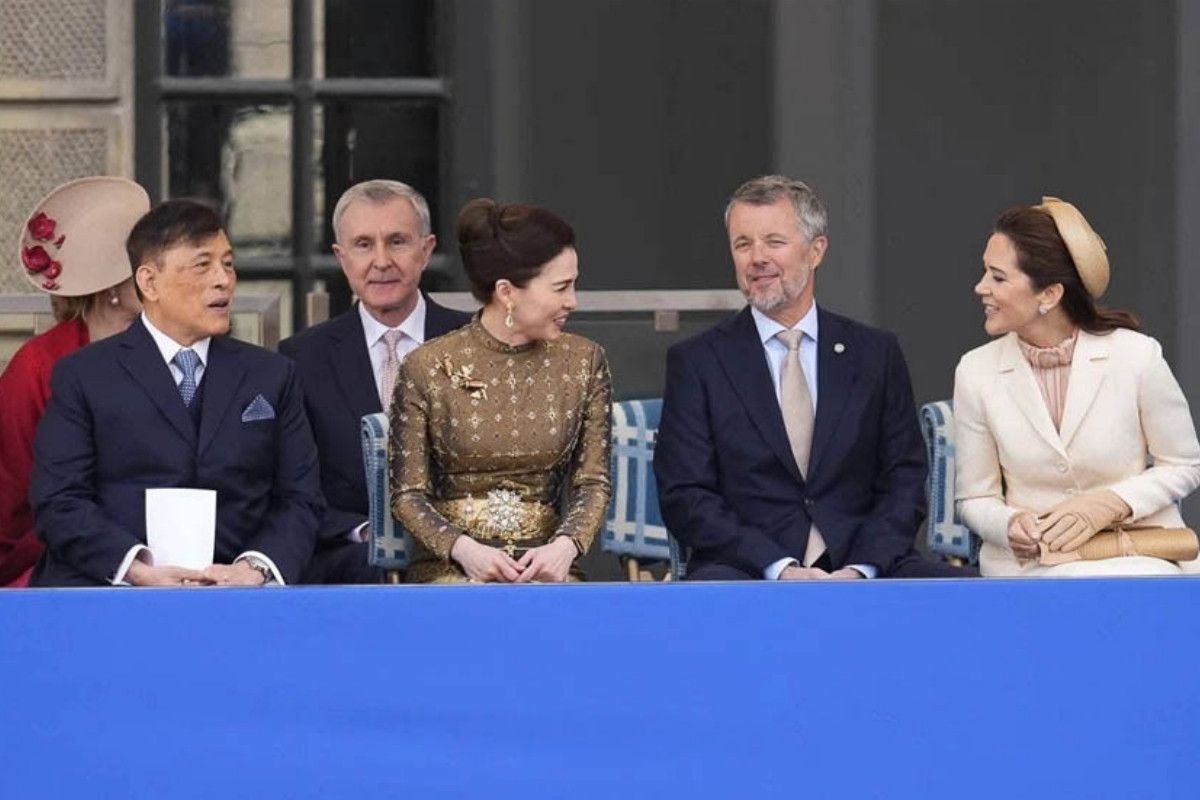 Thai king and queen in Sweden with Danish monarchs