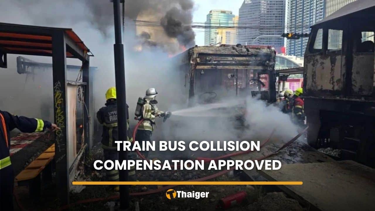 Thailand train-bus crash compensation paid, motorists charged | Thaiger