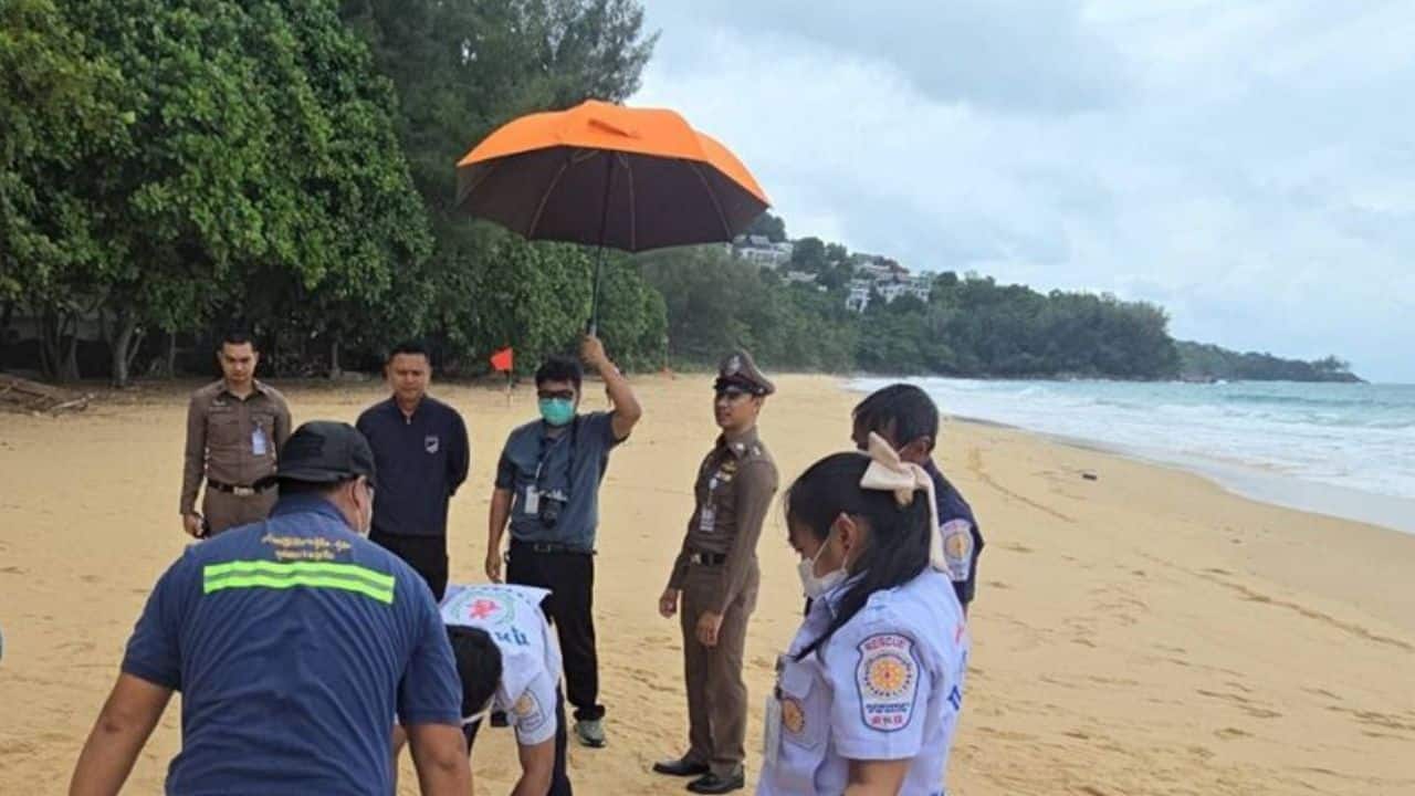 A body believed to be a missing police officer was found on Nai Thon Beach in Phuket two days after he disappeared in rough seas.