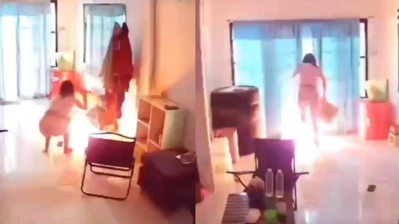 A cheap power bank bought online exploded inside a Samut Prakan home, damaging property while the owner’s wife was nearby.