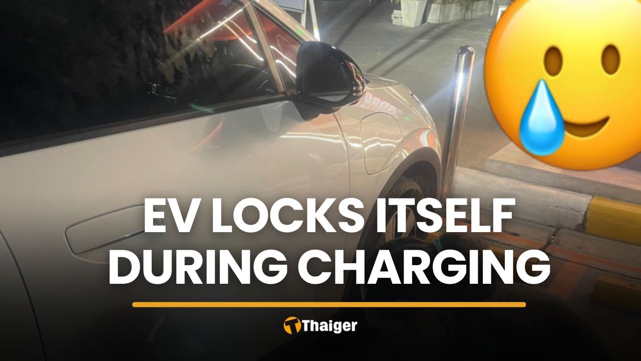 EV locks itself during charging, traps one year old girl inside | Thaiger