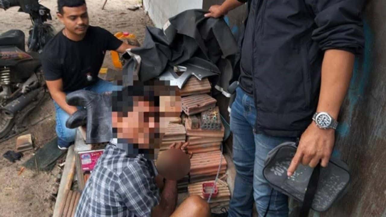 Police arrested a theft suspect in Nakhon Si Thammarat after he allegedly stole cash, bought meth, and took 25 pills before being caught.
