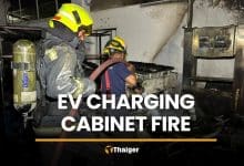 EV charging cabinet fire damages truck at Samut Prakan factory | Thaiger