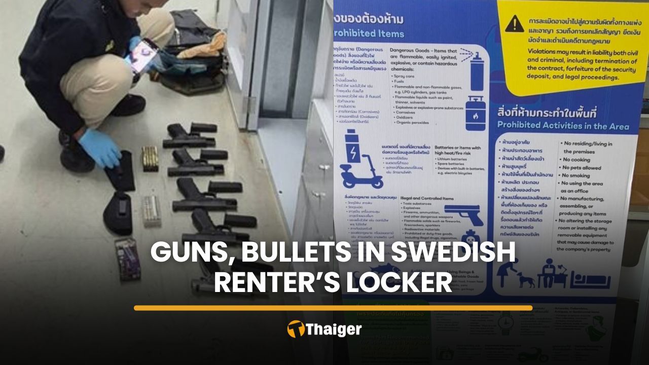 Swedish renter’s unpaid Patong locker exposes five guns, 100 bullets | Thaiger