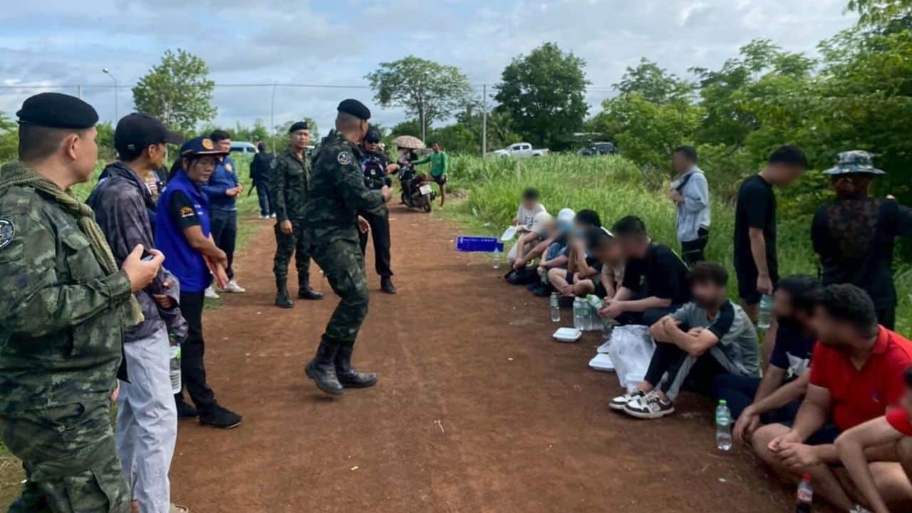 Police found 16 Chinese and Pakistani nationals packed inside a pickup in Sa Kaeo after they allegedly crossed the border from Cambodia.
