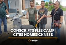 Homesick conscripts flee camp, steal motorcycle, fail drug test | Thaiger