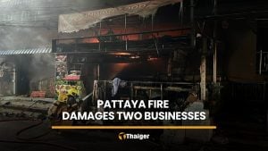 Early morning fire damages Indian restaurant, suit shop in Pattaya | Thaiger