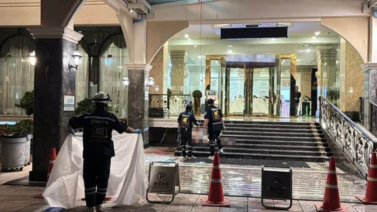 A Pattaya hotel fall left a Chinese tourist dead after he fell from the sixth floor, with police still investigating the cause.