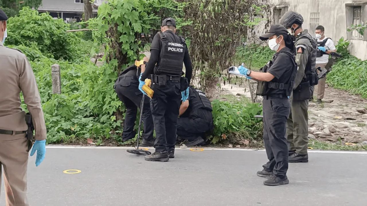 Police are investigating a suspected insurgent shooting in Pattani that killed a woman and injured her officer husband and infant child.