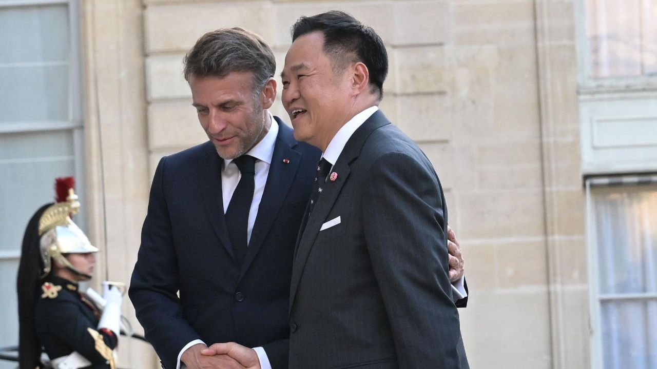 Macron hosted Anutin in Paris, where Thailand and France discussed trade, cybersecurity, regional issues, and closer bilateral ties.