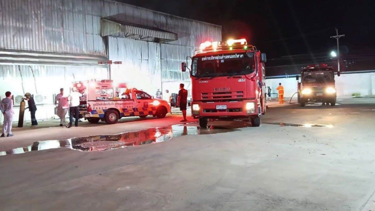 A fire at a cannabis drying factory in Korat caused millions of baht in damage after a machine caught fire early on May 27.
