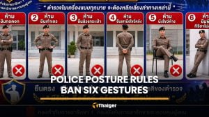 Thai police ban folded arms, hands in pockets to improve public image | Thaiger