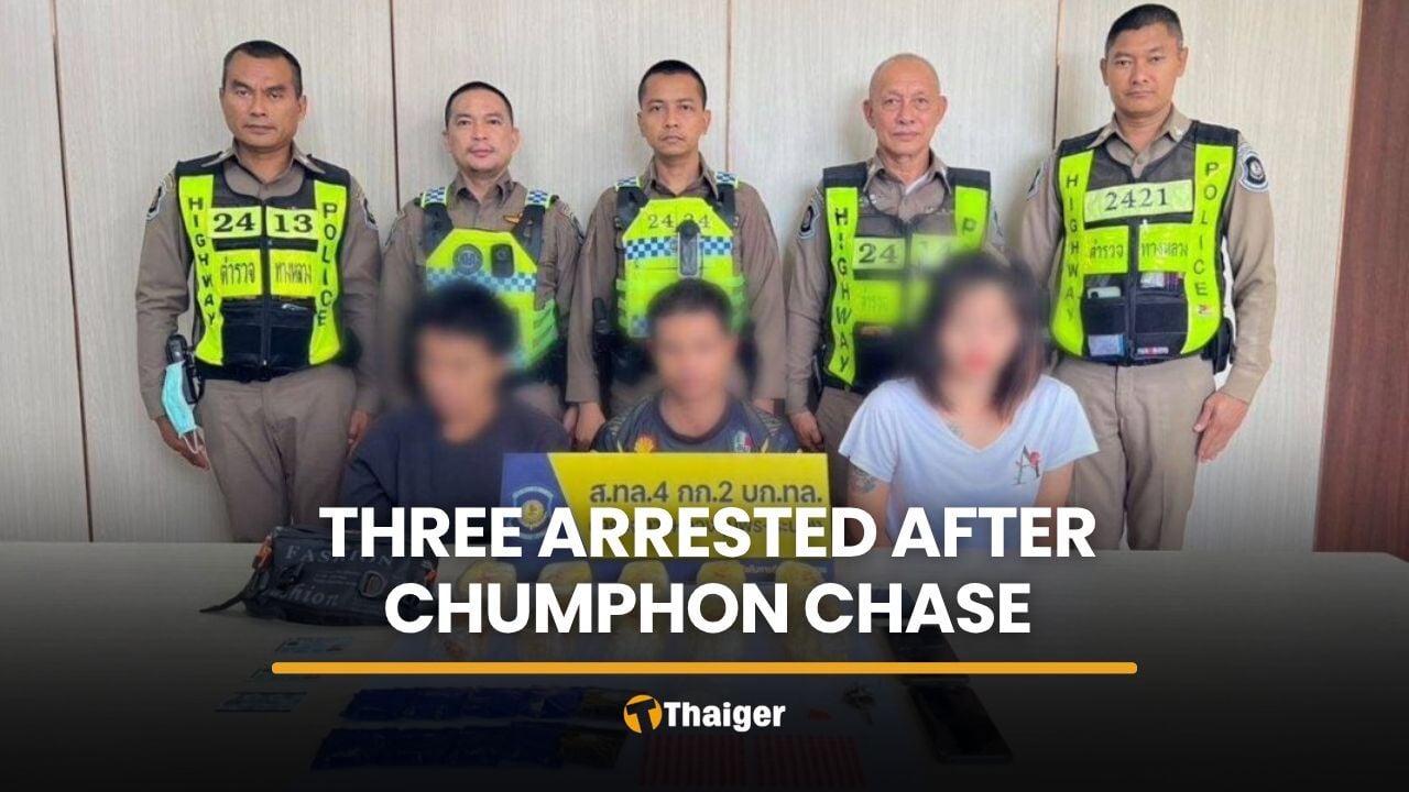 Three arrested after 10-kilometre drug chase in Chumphon | Thaiger