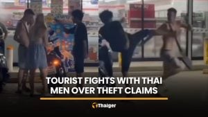 Foreign tourist accused of theft runs from brawl outside Pattaya shop | Thaiger