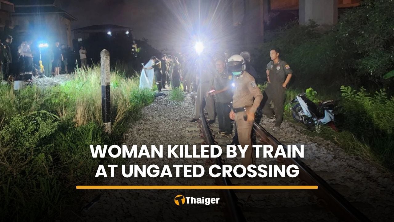 Woman killed by train at ungated railway crossing in Bangkok | Thaiger